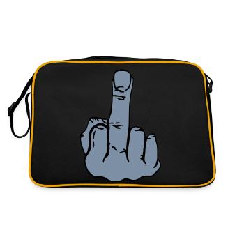 Doigt d'honneur - Sac Retro - noir/or - Dos