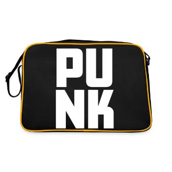 punk Punkmusic Punk Musik Geschenkidee Cool - Retro Tasche - Schwarz/Gold - Hinten