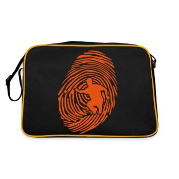 petanque empreinte digitale - Sac Retro - noir/or - Dos