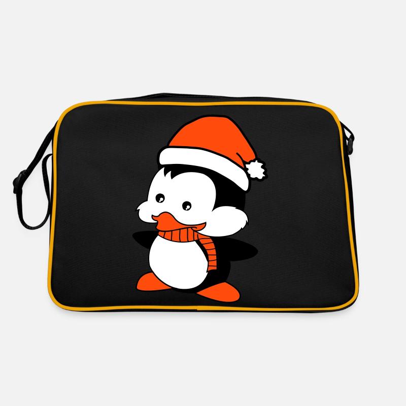 penguin loves Christmas Retro Bag