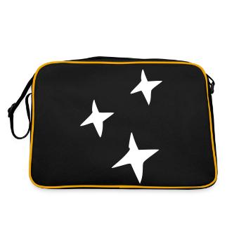 Étoiles Paillettes Starlette Vecteur Dessiné 5 - Sac Retro - noir/or - Dos