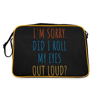 Roll My Eyes Out - Retro Bag - black/gold - Back