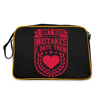 Date Mistakes Quote Logo - Retro Bag - black/gold - Back