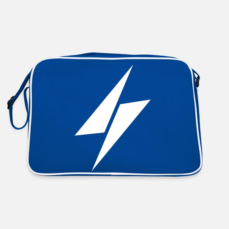 Logo blanc tonnerre Sac Retro