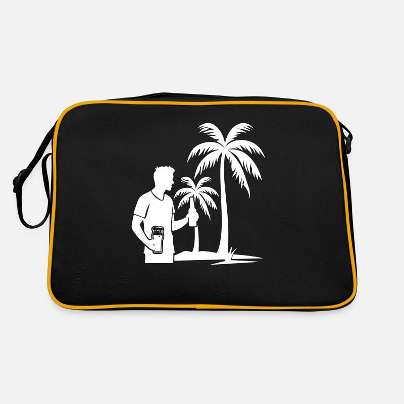 Palmen Urlaub Drinking Retro Tasche