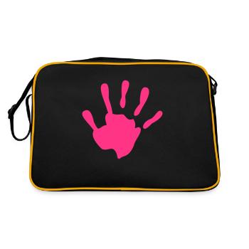 Hand - mains - empreinte de la main - Sac Retro - noir/or - Dos