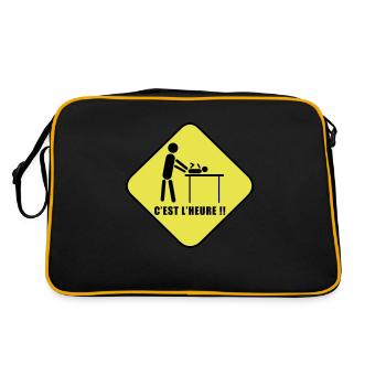 Couche en travaux - Sac Retro - noir/or - Dos