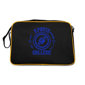 sports college football americain - Sac Retro - noir/or - Dos