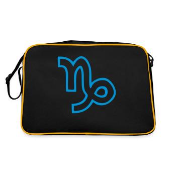 capricorne signe astrologique trace - Sac Retro - noir/or - Dos