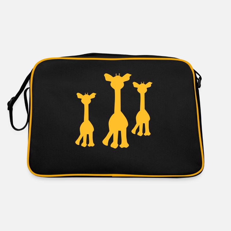 giraffe - Retro Tasche - Schwarz/Gold