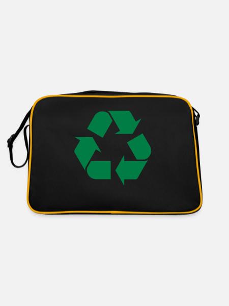 Recycle - Retro Bag - black/gold - Back