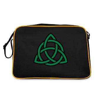 Celtic knot - Retro Bag - black/gold - Back