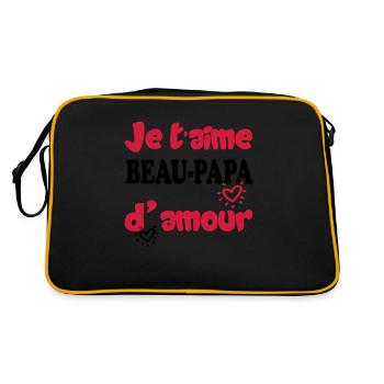 Je t'aime beau-papa d'amour - Sac Retro - noir/or - Dos