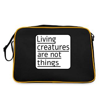 Les créatures vivantes ne sont pas des choses - Sac Retro - noir/or - Dos