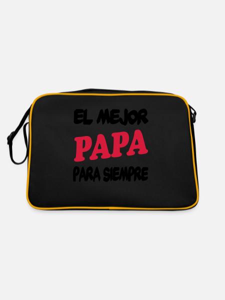 EL MEJOR PAPA PARA SIEMPRE - Retro Bag - black/gold - Back