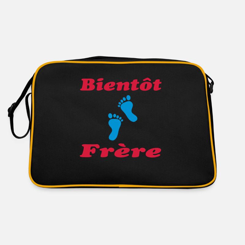Soon to be a brother - Retro Bag - black/gold