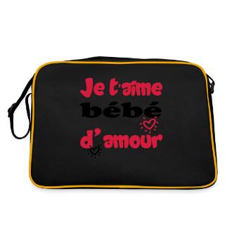 Je taime bébé d'amour - Sac Retro - noir/or - Dos
