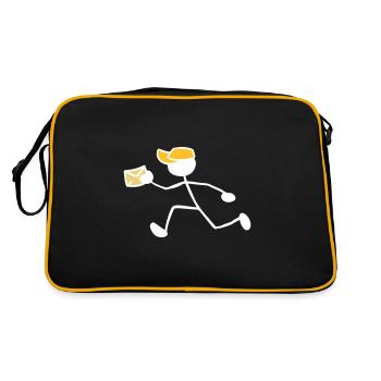 Postman Courier Letter Delivery Express Shipment - Retro Bag - black/gold - Back