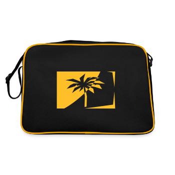Palme - Retro Tasche - Schwarz/Gold - Hinten