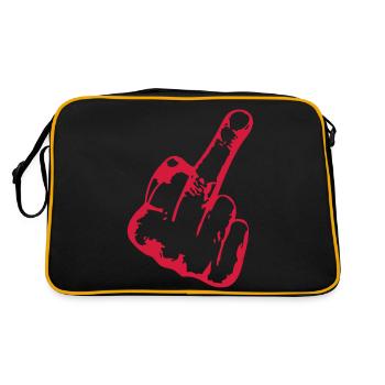 fuck doigt honneur1 - Sac Retro - noir/or - Dos