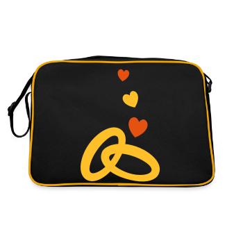deux anneaux de mariage en or avec le mariage de - Sac Retro - noir/or - Dos