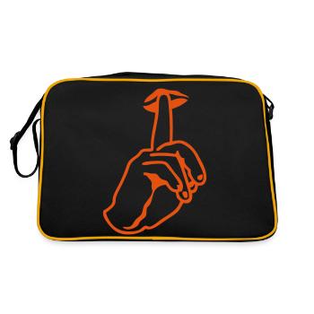 chut noise shut up your finger mouth - Retro Bag - black/gold - Back