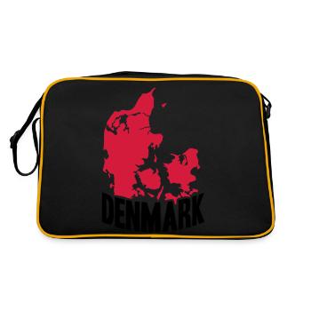 Danemark drapeau national Fierté danoise Nordique - Sac Retro - noir/or - Dos