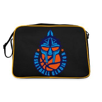 Basketball Helm Gladiator Gladiator Basketball Logo - Retro Tasche - Schwarz/Gold - Hinten