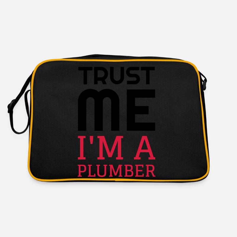 Plumber Plumbing Klempner Plombier Plomberie Retro Bag