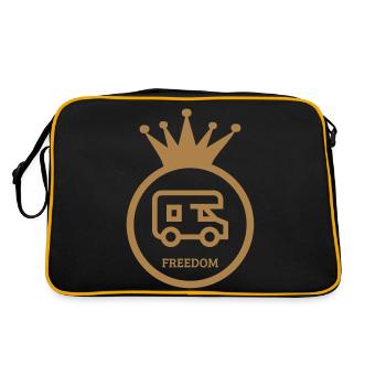 camping / campeur / campeuse / scout - Sac Retro - noir/or - Dos