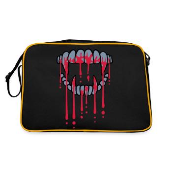 Blood drops vampire - Retro Bag - black/gold - Back