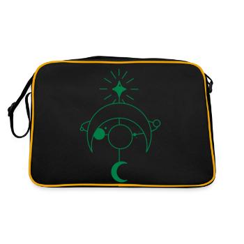 BOHO Star orbital with crescent moon - Retro Bag - black/gold - Back