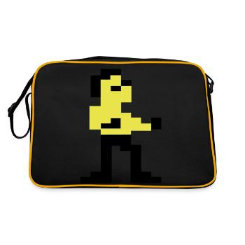 Martial Pixelart of Pixelii - Retro Bag - black/gold - Back