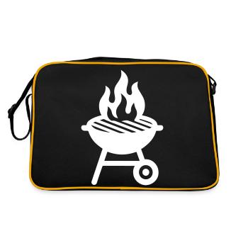 Icône du gril - Sac Retro - noir/or - Dos