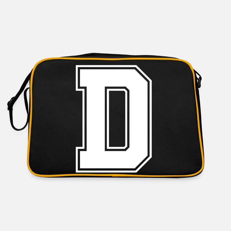 D Buchstabe Retro Tasche