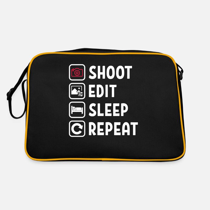 Shoot Edit Sleep Repeat Sac Retro