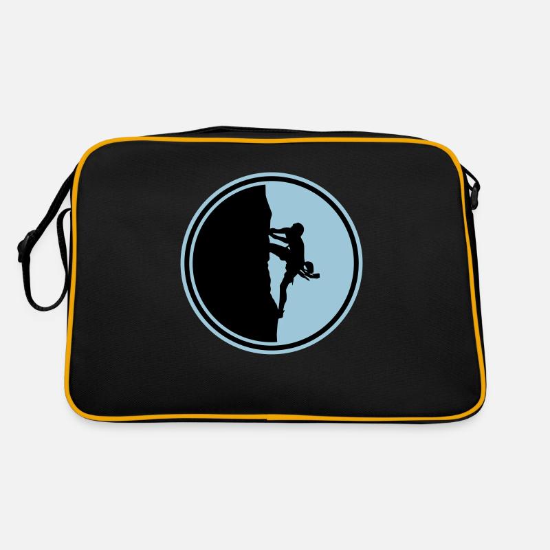 Escalade, Alpinisme, Silhouette, Cercle Sac Retro
