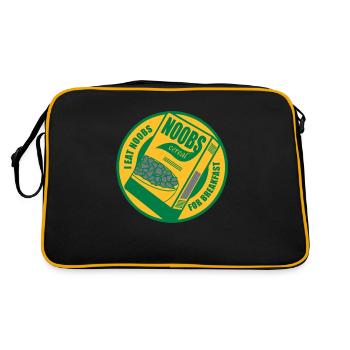 n00b Breakfast - Retro Bag - black/gold - Back