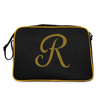 R - Letter - Retro Bag - black/gold - Back