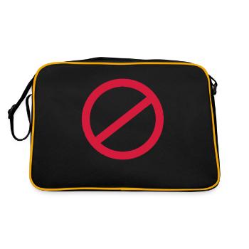 stop - Retro Tasche - Schwarz/Gold - Hinten