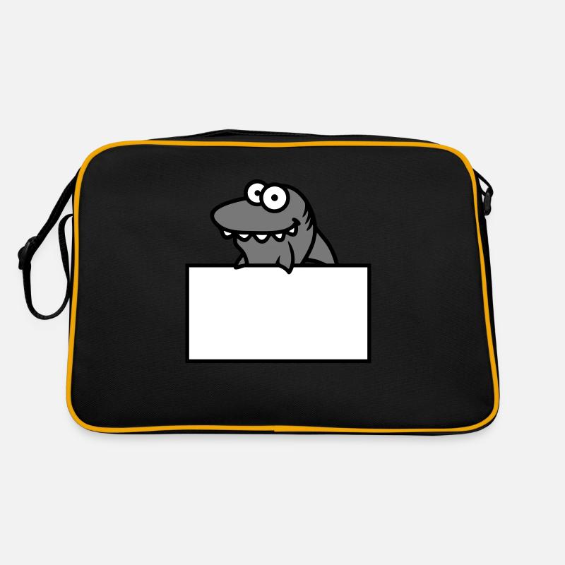 hai bouclier drôle cadre mur montrer comic cartoo Sac Retro