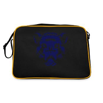 sanglier tete animaux feroce - Sac Retro - noir/or - Dos