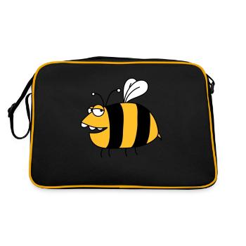 Fun thick bee - Retro Bag - black/gold - Back