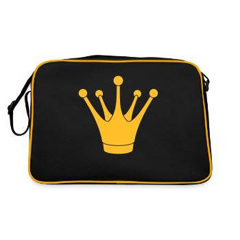 or maerchen couronne grenouille koenig prince a - Sac Retro - noir/or - Dos