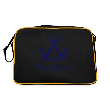 Anchor- Maritime Sailing - Retro Tasche - Schwarz/Gold - Hinten