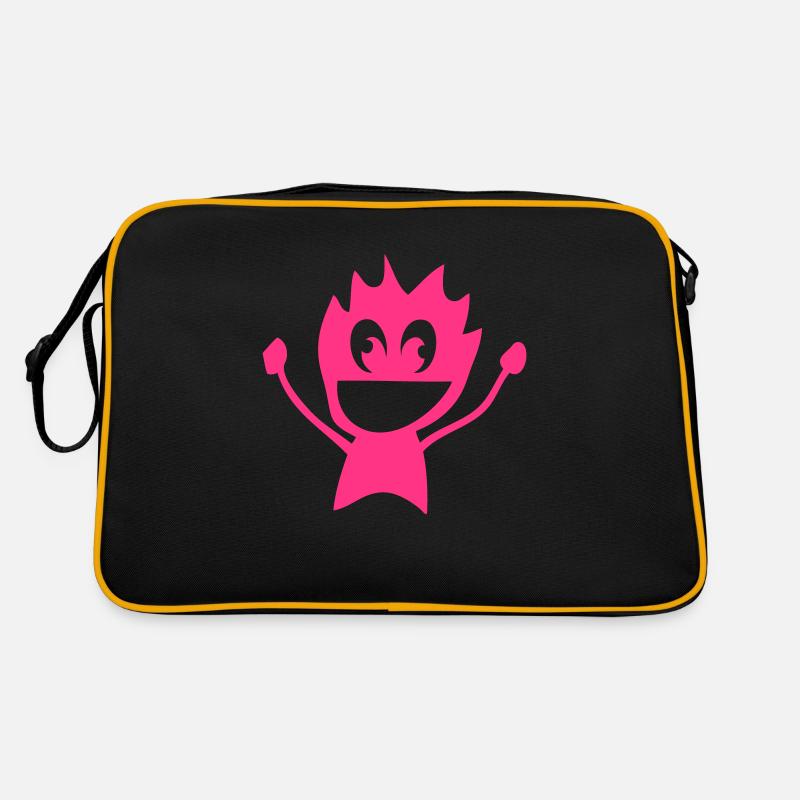 Charakter lustig Lächeln 2 Retro Tasche