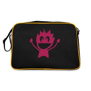 personnage rigolo sourire - Sac Retro - noir/or - Dos