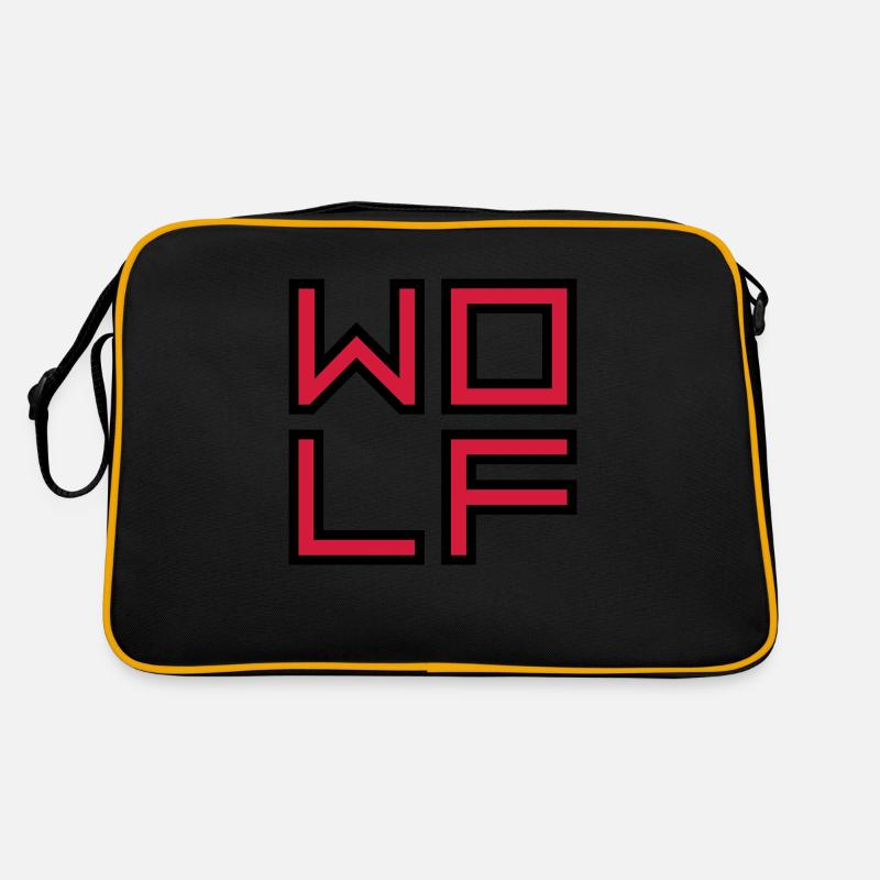 Innerer Wolf Logo Retro Tasche
