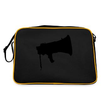 Icône Megafon Symbole de propagande - Sac Retro - noir/or - Dos