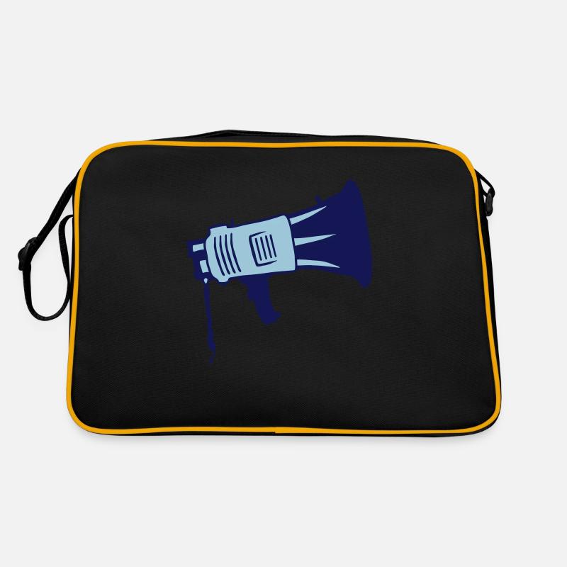 Demonstration Propaganda Megaphone Symbol Retro Bag